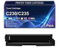 CMADJT Cartouche de Toner C230 C235 pour imprimante Xerox C230/C235, Cartouche d'encre Toner à Haut rendement Compatible 006R04391/92/93/94 pour imprimante Xerox C230 C235, sans Puce,Black-1Pack