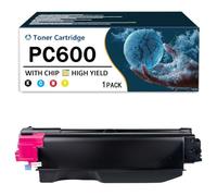 CMADJT Cartouche de Toner Compatible de Remplacement pour Ricoh PC600 408314 408315 408316 408317, Haute capacité, avec Puce intégrée, Rechargeable.,Magenta-1Pack