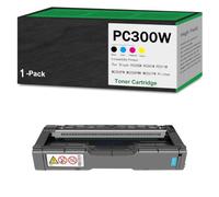 CMADJT Cartouche de Toner Compatible Ricoh PC300W, Haute capacité, Compatible avec Les imprimantes Ricoh séries PC300W, PC301W, PC311W, MC250FW, MC250FWB et MC251FW,Cyan-1Pack
