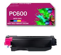 CMADJT Cartouche de Toner Compatible Ricoh PC600 408314 408315 408316 408317, Haute capacité, Compatible avec Les imprimantes Ricoh série PC600, avec Puce, Rechargeable,Magenta-1Pack