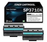 CMADJT Cartouche de Toner Haute capacité SP3710/SP3710X remanufacturée avec Puce de Remplacement pour imprimantes/copieurs Laser Ricoh Aficio SP3710SF, SP3710DN, M320F et P311,7000Page-2PCS