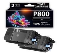 CMADJT Cartouche de Toner Noir Compatible Ricoh P800 (réf. 418481) pour imprimantes des séries Ricoh P800, P801, IM550F et IM600SRF ; Impression de qualité Professionnelle, Puce Incluse,Black-2Pack