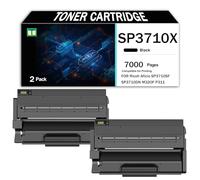 CMADJT Cartouche de Toner Noir SP3710/SP3710X avec Puce de Remplacement pour imprimantes Laser Ricoh Aficio SP3710SF SP3710DN M320F P311. Impression Nette, Haut rendement,7000Page-2PCS