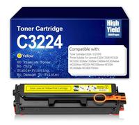 CMADJT Cartouches de Toner C3224 Cartouche d'encre pour Lexmark C3210k0 C3210C0 C3210M0 C3210Y0 Remplacement C3326 MC3224 MC3326 C3224dw C3326dw C3426dw MC3224adwe MC3224dwe Imprimante,Yellow-1Pack