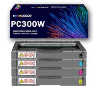 CMADJT Cartouches de Toner Haute capacité PC300W MC250FW (références 408340 408341 408342 408343) compatibles avec Les imprimantes Ricoh PC300W PC301W PC311W MC250FW MC250FWB MC251FW,4Color-1Pack