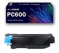 CMADJT Cartouches de Toner Haute capacité PC600 avec Puce, Cartouches d'encre de Remplacement 408314 408315 408316 408317 pour imprimante Multifonction Ricoh PC600, Anti-Pollution,Cyan-1Pack