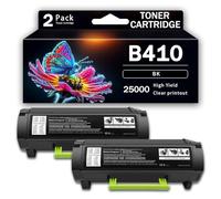 CMADJT Lot de 4 Cartouches de Toner B410 B415 (sans Puce), Compatible 006R04727 de Remplacement de Toner Noir pour imprimante Xerox B410 B415DN VersaLink B415,25000 Pages-2PCS