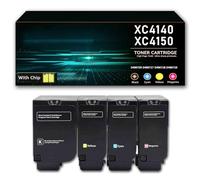 CMADJT Lot de 4 Cartouches d'encre XC4140 4150 de qualité supérieure avec Puce, Cartouches de Toner Laser compatibles pour imprimante Laser Lexmark XC4140 XC4150 XC4143 XC4152 XC4153,4Color-1Pack