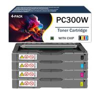 CMADJT Pack combiné de Cartouches de Toner Haute capacité PC300W MC250FW, compatibles avec Les imprimantes Ricoh séries PC300W, PC301W, PC311W, MC250FW, MC250FWB et MC251FW,4Color-1Pack