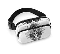 Cmagnifico Dia De Los Muertos Sac Banane Crâne Réglable pour Course Marche Randonnée, comme sur l'image, 20x13cm