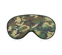 Cmagnifico Masque de sommeil en tissu lisse, motif camouflage, masque de sommeil avec bandeau réglable pour homme et femme