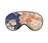Cmagnifico Masque pour les yeux en tissu lisse, kimono traditionnel japonais, masque de sommeil avec bandeau réglable pour hommes, femmes