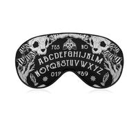 Cmagnifico Masque pour les yeux en tissu lisse, tête de mort, sorcière, noir, gothique, masque de sommeil avec bandeau réglable pour homme et femme