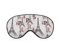 Cmagnifico Masque pour les yeux en tissu lisse, tour Eiffel de Paris, masque de sommeil, masque de sommeil avec bandeau réglable pour homme, femme