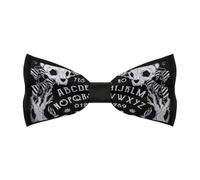 Cmagnifico Nœud papillon pré-noué pour homme, tête de mort de chat, planche de sorcière, nœud papillon gothique noir, nœud papillon réglable pour les fêtes, comme sur l'image, taille unique