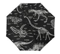 Cmagnifico Parapluie pliable motif dinosaure noir et blanc, parapluie de voyage pour coupe-vent, imperméable, Dinosaure noir et blanc., Manual