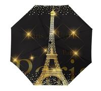 Cmagnifico Parapluie pliable Paris Tour Eiffel France parapluie voyage parapluie ouverture et fermeture automatique pour coupe-vent imperméable, Paris Tour Eiffel France, Automatic