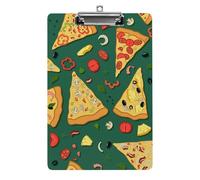 Cmagnifico Planche à pince A4, délicieuse planchette à pince à pizza, porte-bloc en acrylique pour bureau, école