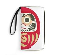 Cmagnifico Portefeuille en cuir Fortune Daruma avec corde, petite taille et grande capacité, facile à transporter, style-7, 19.7x10.5cm, Moderne