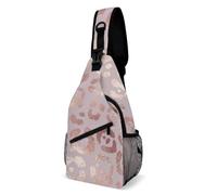 Cmagnifico Sac à bandoulière, peau de léopard, sac de poitrine or rose, sac à bandoulière pour voyage, shopping, sport