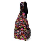 Cmagnifico Sac à bandoulière, sac de poitrine Boston Terrier, sac à bandoulière pour voyage, shopping, sport, Peace and Love., 38x20cm