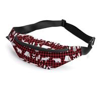 Cmagnifico Sac banane Aurora Starry Sky Space Starry Sky Space Starry Sky Sac banane réglable pour course à pied, marche, randonnée, Plaid Buffalo Woodland Christmas, 36*15cm