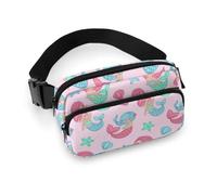 Cmagnifico Sac banane, beau motif sirène, sac banane réglable pour course à pied, marche, randonnée