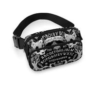 Cmagnifico Sac banane, motif tête de mort de chat, planche de sorcière, noir gothique, sac banane réglable pour course à pied, marche, randonnée, comme sur l'image, 20x13cm