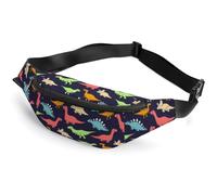Cmagnifico Sac banane, sac banane en marbre clair, sac banane réglable pour course à pied, marche, randonnée, Monster Dinosaure, 36*15cm