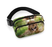 Cmagnifico Sac banane, sac banane pour chien Golden Retriever, sac banane réglable pour course à pied, marche, randonnée, comme sur l'image, 20x13cm