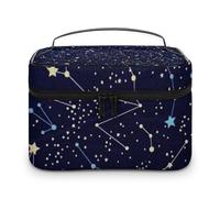 Cmagnifico Trousse à cosmétiques, trousse de toilette de voyage en cuir avec constellations phosphorescentes de minuit pour femme, Style :, 25x18x15cm