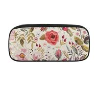 Cmagnifico Trousse à crayons en polyuréthane, motif coquelicots aquarelle, sac de papeterie utilisé comme trousse à crayons pour le bureau et l'école, sac de voyage d'affaires ou petite boîte à