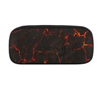 Cmagnifico Trousse à crayons en polyuréthane, motif craquelé de lave volcanique, sac de papeterie utilisé comme trousse à crayons pour le bureau et l'école, sac de voyage d'affaires ou petite boîte à