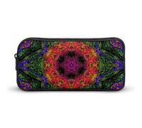 Cmagnifico Trousse à crayons, motif chiot labrador noir, sac de papeterie, sac de voyage d'affaires ou petite boîte à outils, trousse de maquillage pour filles, Kaléidoscope psychédélique, 22*12*5cm
