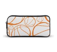 Cmagnifico Trousse à crayons, motif guépard, trousse de papeterie, sac de voyage d'affaires ou petite boîte à outils, trousse de maquillage pour filles, Motif sport de basketball, 22*12*5cm, Trousse à