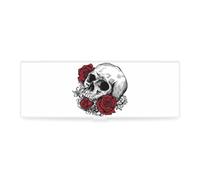 Cmagnifico Trousse à crayons, tête de mort avec roses. Boîte créative simple pour papeterie, 19,5 x 6,8 x 3 cm, Style :, Taille unique, Trousse à crayons