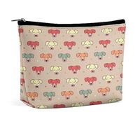 Cmagnifico Trousse de maquillage mexicaine Dia De Muertos Trousse de toilette portable avec fermeture éclair pour un usage quotidien, voyage, Mignon Jack Russel Terrier, Taille unique
