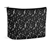 Cmagnifico Trousse de maquillage mexicaine Dia De Muertos Trousse de toilette portable avec fermeture éclair pour un usage quotidien, voyage, Note de musique., Taille unique