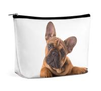 Cmagnifico Trousse de maquillage portable avec fermeture éclair pour usage quotidien, voyage, Bouledogue français Patte et Chien, Taille unique