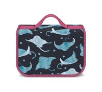 Cmagnifico Trousse de toilette à suspendre, raie manta et poisson, trousse de maquillage imperméable pour voyage, affaires, vacances, Manta Ray and Fish, Taille unique