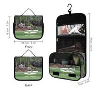 Cmagnifico Trousse de toilette à suspendre, trousse de toilette pour parcours de golf, trousse de maquillage pour voyage, affaires, vacances, Terrain de golf., 22.5x18.5cm