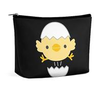 Cmagnifico Trousse de toilette portable avec fermeture éclair pour un usage quotidien, voyage Rouge et noir Buffalo Check, Poussin coquille d'œuf, Taille unique