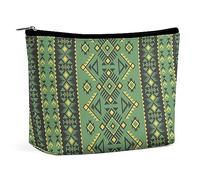 Cmagnifico Trousse de toilette portable avec fermeture éclair pour un usage quotidien, voyage Rouge et noir Buffalo Check, Amérindien., Taille unique