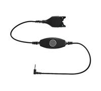 CMB 01 CTRL - Câble pour casque micro - connecteur de casque micro mâle droit pour jack mini mâle incliné - 80 cm - noir - pour IMPACT SC 230, 232,