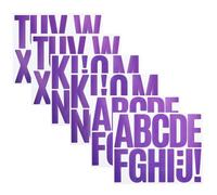 CMBBZZY Lot de 6 grands autocollants en vinyle en forme de lettres de l'alphabet pour boîte aux lettres et panneaux d'extérieur, imperméables et sans résidus (7,6 cm, violet)