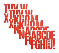 CMBBZZY Lot de 72 grands autocollants en vinyle de 7,6 cm en forme de lettres de l'alphabet pour boîte aux lettres, extérieur, panneaux, bouteille d'eau, 6 feuilles (rouge)