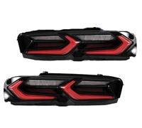 CMBMHGETEE Feux Arrières Auto Pour Chevy Pour Camaro 2019 2020 2021 2022 Frein Arrière Clignotants Dynamiques Inversés Paire Feux Arrière Voiture Ensemble Feux Arrière Led(2PCS Red)