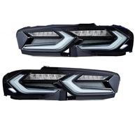 CMBMHGETEE Feux Arrières Auto Pour Chevy Pour Camaro 2019 2020 2021 2022 Frein Arrière Clignotants Dynamiques Inversés Paire Feux Arrière Voiture Ensemble Feux Arrière Led(2PCS Smoke)