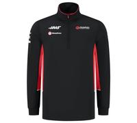 CMC Motorsports Haas Racing F1 2024 Team Pull ajusté avec fermeture éclair 1/4, noir, X-Large