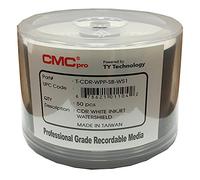 CMC Pro - Powered by TY Technology Watershield Hub jet d'encre blanc brillant 48 x 80 minutes/700 Mo CD-R dans 50 disques de boîte à gâteau